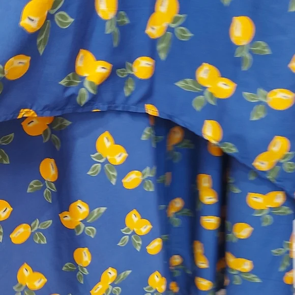 Ultra Pink Blue and Yellow High Low Dress - Picture 10 of 13